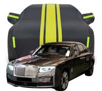 Housse de Voiture pour Rolls Royce Ghost, Protection Solaire Coupe Vent Anti Poussière Housse de Voiture Exterieur Bache de Protection,C-Black-Yellow