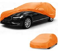Housse De Voiture šŠtanche Toutes Saisons ExtšŠrieur Automobile Anti-Uv Soleil Pluie Protection ExtšŠrieure Pour Volvo V90 (Est) Film Aluminium Coton Orange Bandes RšŠflšŠchissantes