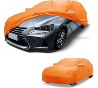 Housse De Voiture šŠtanche Toutes Saisons Pour Automobile ExtšŠrieure Anti-Uv Soleil Pluie Protection Complššte ExtšŠrieure Pour Lexus Is 210D-Pu Orange Avec Bandes RšŠflšŠchissantes