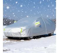 Housse de Voiture Universelle pour BMW Gran Coupe M440 Bâche Voiture Extérieur Imperméable Respirant Rayures Pluie Neige Résistant à La Chaleur avec Bandes Réfléchissantes Vert Argenté