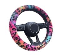 Housse de Volant à Pois Léopard - Imprimé Batik, Élastique, en Peluche, Chaude d'Hiver pour Voiture