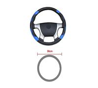 Housse de Volant Auto pour 36 38 40 42 45 47 50 CM Couverture de Volant Bus Camion diamètres de Sortie enveloppe en Cuir Protecteur de Volant Couverture de Roue Protection(Blue 38CM)