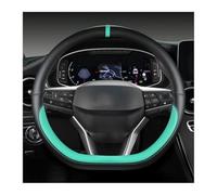 Housse de Volant Auto pour Seat pour Leon pour Arona pour Ibiza 2020 2021 38CM Couverture de Volant de Voiture en Forme de D Couverture de Volant enveloppe de Volant Protection(5)