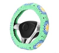 Housse de volant bohème en crochet avec motif tournesol vintage, s'adapte à la plupart des volants de voiture de 35,6 à 38,1 cm pour berlines, SUV, monospaces (1)