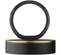 Housse de volant conçue pour roues de 38 cm avec double couche de cuir nappa et motif à pois 3D (H)