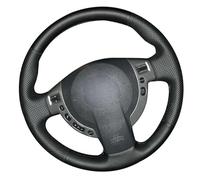 Housse de volant cousue à la main pour Nissan Qashqai X-Trail pour Nissan NV200 Rogue - Kit de couvre-volant en cuir microfibre à faire soi-même, accessoires intérieurs antidérapants pour homme et