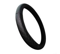 Housse de volant de 38,1 cm en cuir synthétique respirant avec poignée antidérapante, adaptée pour une utilisation dans diverses conditions météorologiques et de longs trajets (noir)