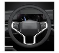 Housse de Volant de Voiture Accessoires De Housse De Volant en Cuir pour Haval Jolion H1 H6 H2 H9 F7X F7 Dargo H2S M6 H3 H4 H5 H7 H8 H6-Coupé Housse de Volant Voiture(Round-Black Line)