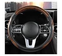 Housse De Volant De Voiture Antidérapante, Quatre Saisons, pour Moteurs Généraux, Housse De Poignée Simple, Grain De Bois De Pêche Couvre Volant Voiture(Brown)