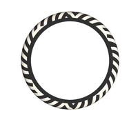 Housse De Volant De Voiture Black Curved Texture Patterned Cache Volants Voitures Antidérapante Accessoire Voitures Élastique for Femme Homme Decoration Interieur Berlines 38Cm