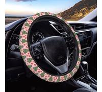 Housse De Volant De Voiture Christmas Green Xmas Tree Colorful Flowers Protection Volants Respirant Cache Volants Voitures Accessoires pour SUV Decoration Interieur 38Cm