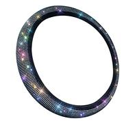 Housse De Volant De Voiture, Couverture De Volant En Strass Bling Strass Décoration De Protection Antidérapante Universelle Pour Automobiles