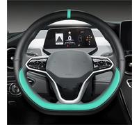 Housse de Volant de Voiture Couvre-Volant de Voiture en Forme de D pour Sharan pour Passat pour Touran pour Tiguan 2015-2025 Teramont pour Atlas pour T-Roc T-Cross 2017-2025(Green)
