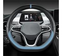 Housse de Volant de Voiture Couvre-Volant de Voiture en Forme de D pour Sharan pour Passat pour Touran pour Tiguan 2015-2025 Teramont pour Atlas pour T-Roc T-Cross 2017-2025(Sky Blue)