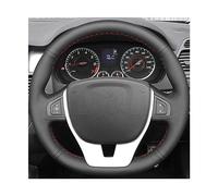 Housse De Volant De Voiture en Cuir Artificiel Noir pour R&enault pour Scenic 3 2013-2015 pour Laguna 3 pour Coupé 2007-2015 pour Laguna 3 2007-2015 Couverture de Protection de Direction de Voiture (