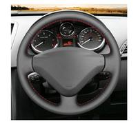 Housse De Volant De Voiture en Cuir Artificiel pour Peugeot 207 2006-2014 Partner 2009-2018 Expert 2008-2016 pour Fiat Scudo 2010-2016(Red Thread)