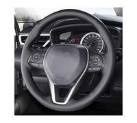 Housse de Volant de Voiture en Cuir Microfibre,Cache Volants de Protection Intégrale pour Avalon pour Camry Crown pour Corolla RAV4 2018-2022-Black