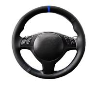 Housse de Volant de Voiture en Cuir Microfibre,Cache Volants de Protection Intégrale pour BMW 3 Series 5 Series E46 E39 M3 M5-Blue