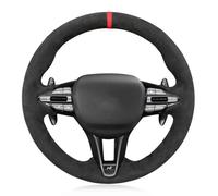 Housse de Volant de Voiture en Cuir Microfibre,Cache Volants de Protection Intégrale pour Hyundai Veloster N 2019-2021 i30 N 2018-2020-Gray Thread