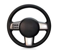 Housse de Volant de Voiture en Cuir Microfibre,Cache Volants de Protection Intégrale pour Mazda 2 2008-2009-2010-2011-2012-2013-2014-Black