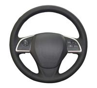 Housse de Volant de Voiture en Cuir Microfibre,Cache Volants de Protection Intégrale pour Mitsubishi Outlander 2013-2014 ASX L200 2015-2016 Mirage 2014-Gray Thread