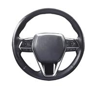 Housse de Volant de Voiture en Cuir Microfibre,Cache Volants de Protection Intégrale pour RAV4 AX50 pour Corolla G12 2019-2021-Red-Brown-Panel