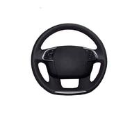 Housse De Volant De Voiture en Cuir Microfibre Couture À La Main pour Citroen C4 C4L 2011 2012 2013 2014 2015 DS4 Protégé Volant Voiture(Bleu)