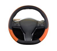 Housse de Volant de Voiture en Cuir PU antidérapant, Accessoires Automobiles antidérapants pour Tesla pour modèle Y 2019 2020 2021 2022 2023 Housse de Volant(4)