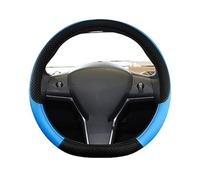 Housse de Volant de Voiture en Cuir PU antidérapant, Accessoires Automobiles antidérapants pour Tesla pour modèle Y 2019 2020 2021 2022 2023 Housse de Volant(2)