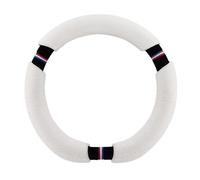Housse de Volant de Voiture en Peluche d'hiver - Convient for Volkswagen Transporter T6/T6.1 2015 2016 2017 2018 2019-2023+(White,D-Shaped)