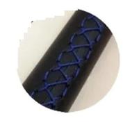 Housse de Volant de Voiture Garniture De Volant en Cuir Microfibre pour BMW Série 5 E60 E61 2004 2005 2006 2007 2008 2009 Housse de Volant Voiture(Blue Thread)