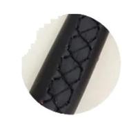 Housse de Volant de Voiture Garniture De Volant en Cuir Microfibre pour BMW Série 5 E60 E61 2004 2005 2006 2007 2008 2009 Housse de Volant Voiture(Fil Noir)