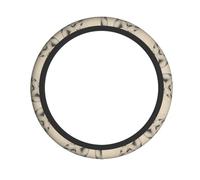 Housse De Volant De Voiture Hand Drawn Cat Head Portrait Print Accessoires Protection Volants Antidérapante Cache Volants Voitures pour La Plupart des Berlines Et SUV Femme Homme 38Cm