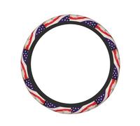 Housse de volant de voiture Happy Labor Day pour homme et femme - Protection de volant élastique antidérapante et respirante en soie glacée - Universelle de 38,1 cm - Convient aux voitures, SUV