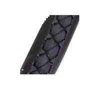 Housse de Volant de Voiture Housse De Volant en Cuir Artificiel Noir Cousue Main pour BMW E46 325i X5 E53 E39 Housse de Volant Voiture(Fil Noir)