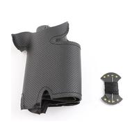 Housse de Volant de Voiture Housse De Volant en Cuir Microfibre pour Toyota pour Prius 4 Mirai Prime 2015 2016 2017 2018 2019 2020 2021 2022 Volant de Voiture(Fil Noir)