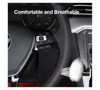 Housse de Volant de Voiture Housse De Volant en Cuir Microfibre pour VW pour Seat pour Leon pour Golf 4 IV pour Passat pour B5 pour Polo pour Skoda Volant de Voiture(Yellow Thread)