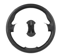 Housse de Volant de Voiture Housse De Volant en Cuir pour Ford pour King Ranch Lariat Platinum XL XLT 2015 2016 2017 Housse de Volant Voiture(Black Black Thread)