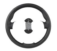 Housse de Volant de Voiture Housse De Volant en Cuir pour Ford pour King Ranch Lariat Platinum XL XLT 2015 2016 2017 Housse de Volant Voiture(Black Gray Thread)