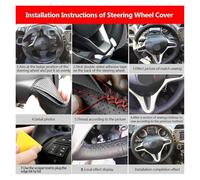 Housse de Volant de Voiture Housse De Volant en Noir pour VW pour Golf 6 pour GTI MK6 pour Polo pour Scirocco R pour Passat pour CC 2010 Volant de Voiture(2)