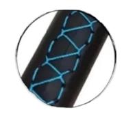 Housse de Volant de Voiture Housse De Volant en Similicuir Antidérapant pour CR-V 2007 2008 2009 2010 2011- Accessoires Intérieurs Volant de Voiture(Light Blue Thread)