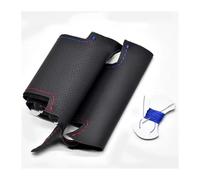 Housse de Volant de Voiture Housse Volant en Cuir pour BMW Série 5 E39 Série 3 E46 X5 E53 Z3 E36 1999 2000 2001 2002 2003 2004 2005 Volant de Voiture(Blue and Red Thread)