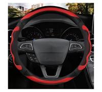 Housse de Volant de Voiture pour Explorer, Galaxy, S-Max, Série F, Focus, 37/38 cm (Rouge)