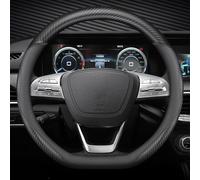 AFSNT Housse de Volant de Voiture pour Toyota Proace City I 2020-2024,37-39cm Tout Compris Protege Volant Voiture Antidérapant Respirant Souple Durable Accessoires Auto Decoration Interieur,A