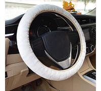 Housse de Volant de Voiture Universelle Couvre Volant en Laine Faux Fourrure Cache de Volant Auto Chaud Hiver Doux Protection de Volant Antidérapante Couverture de Volant de Voiture Camion