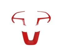 Housse De Volant Décorative pour Jeep pour Grand Cherokee SRT8 2014-2020, pour Dodge pour Challenger pour Charger 2015+ pour Durango 2014 Voiture Accessoires Interieur(Rouge)