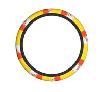 Housse de volant drapeau du Royaume du Bhoutan - Design extensible pour une prise en main confortable - Convient à la plupart des voitures, SUV et camions.