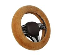 Housse de volant élastique 3 pièces, housse universelle d'hiver en fourrure naturelle, peluche for 38cm diamètre(Orange)