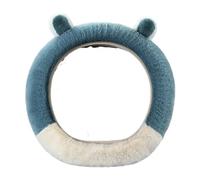 Housse De Volant Élastique Bicolore À Motif Lapin pour Femme, Mini Housse De Volant Mignonne en Peluche pour l'hiver(Blue)