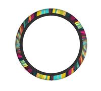 Housse de volant élastique BROLEO en spirale illusion d'optique imprimée s'adapte à la plupart des véhicules, y compris les berlines, SUV, VTT et camions